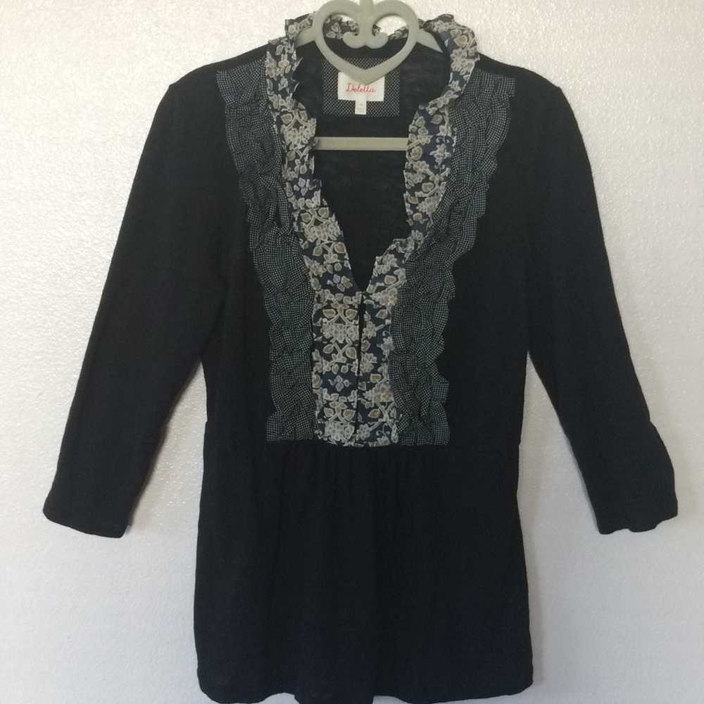 Antro Tunic Shirt with Ruffles